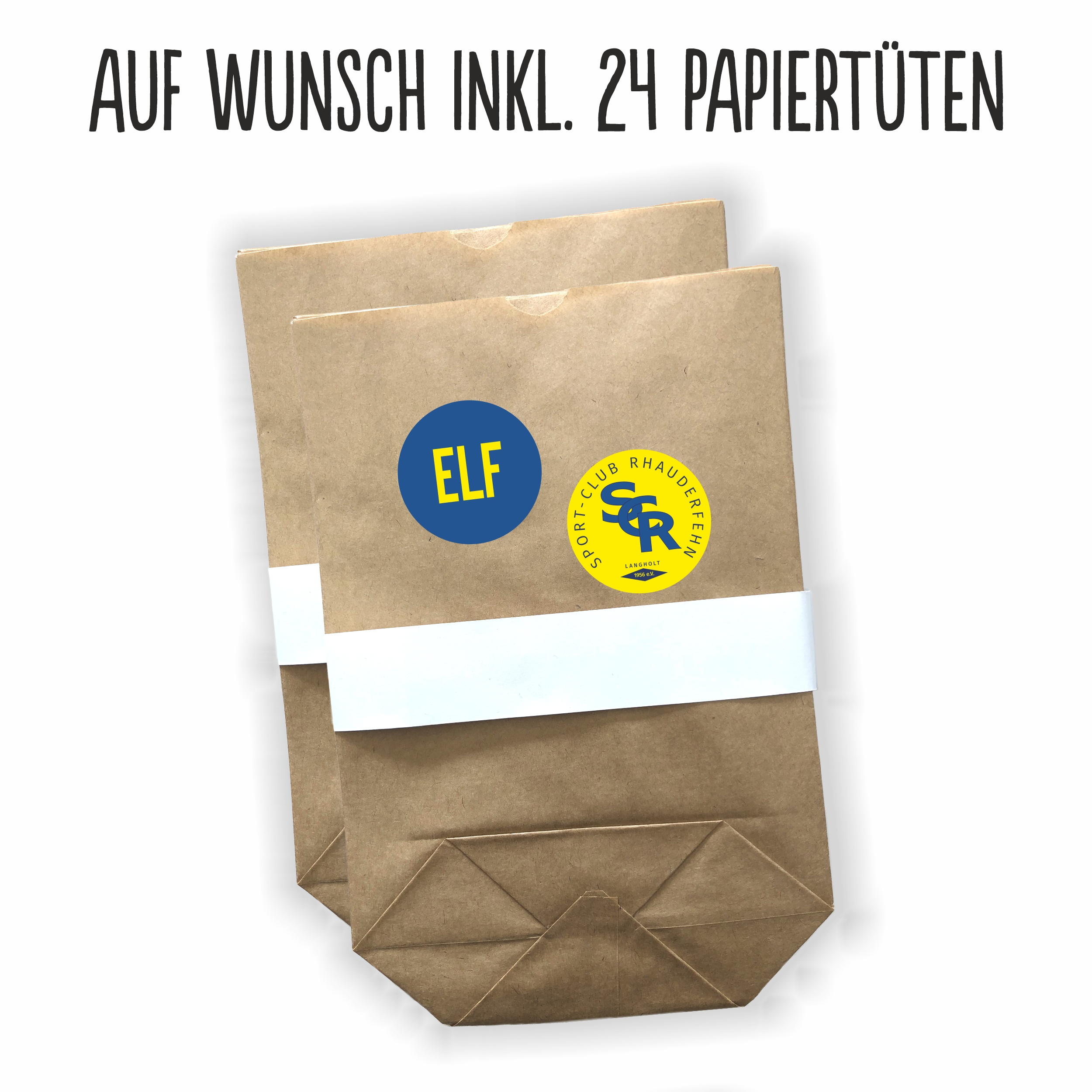 SCR Adventskalender Fußball blau/gelb - Aufkleber & Tüten zum selbst Befüllen Sticker + 24 Tüten