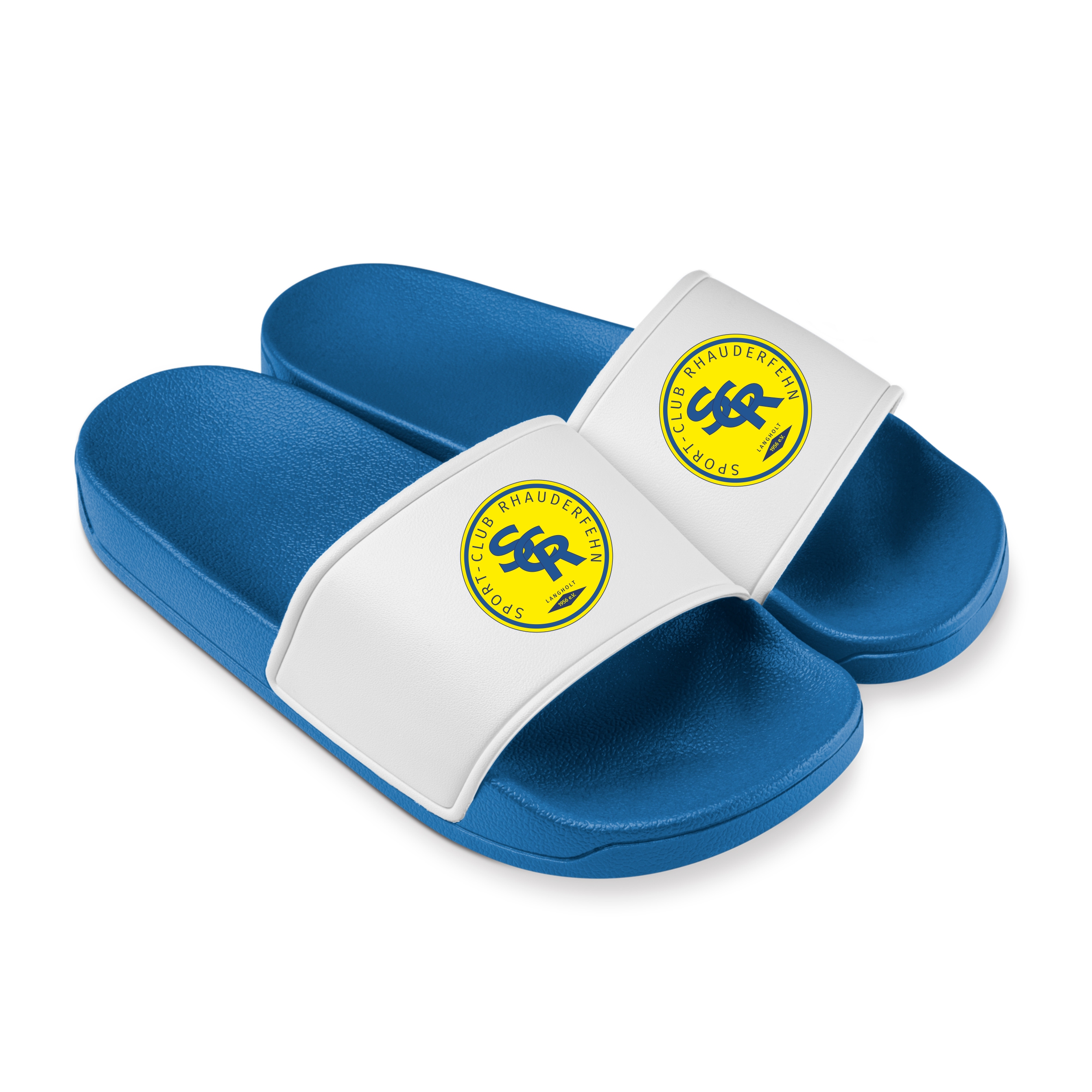 Badelatschen Logo royal/weiß 39